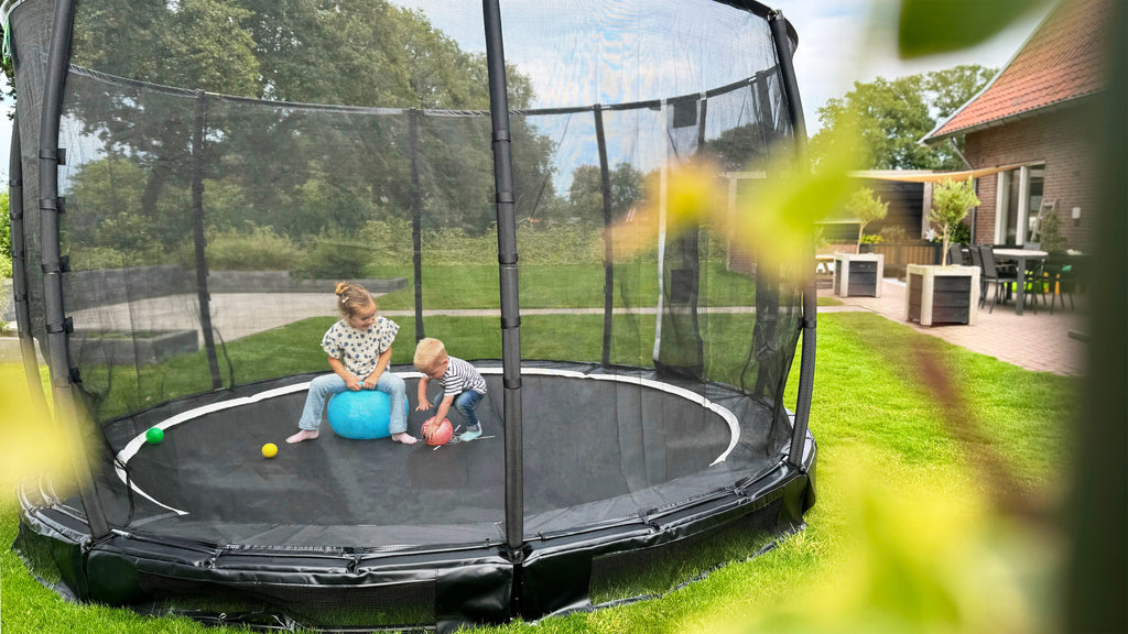 EXIT Allure Premium Bodentrampolin ø427cm - grün