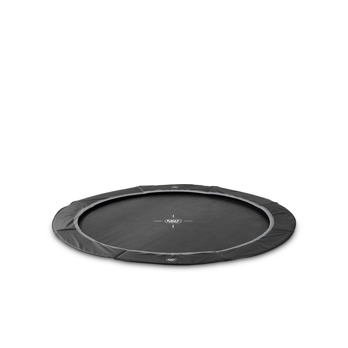 EXIT InTerra ebenerdige sports Trampolin ø244cm - schwarz