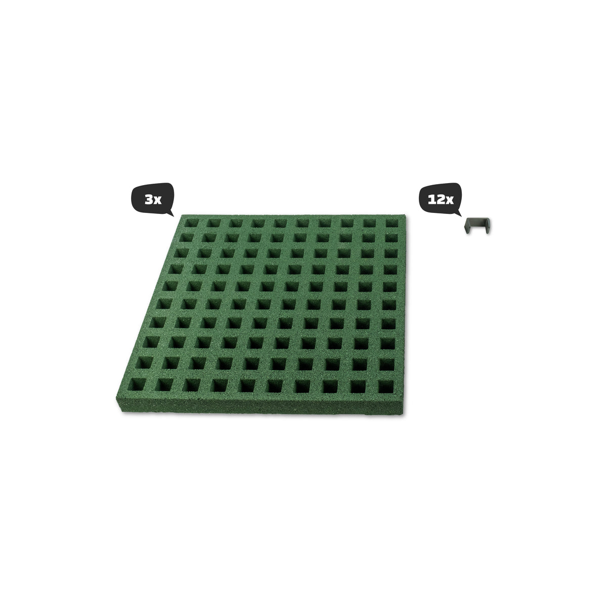EXIT quadratische Freezone Sicherheitsplatte 54x54 cm (3er-Set)