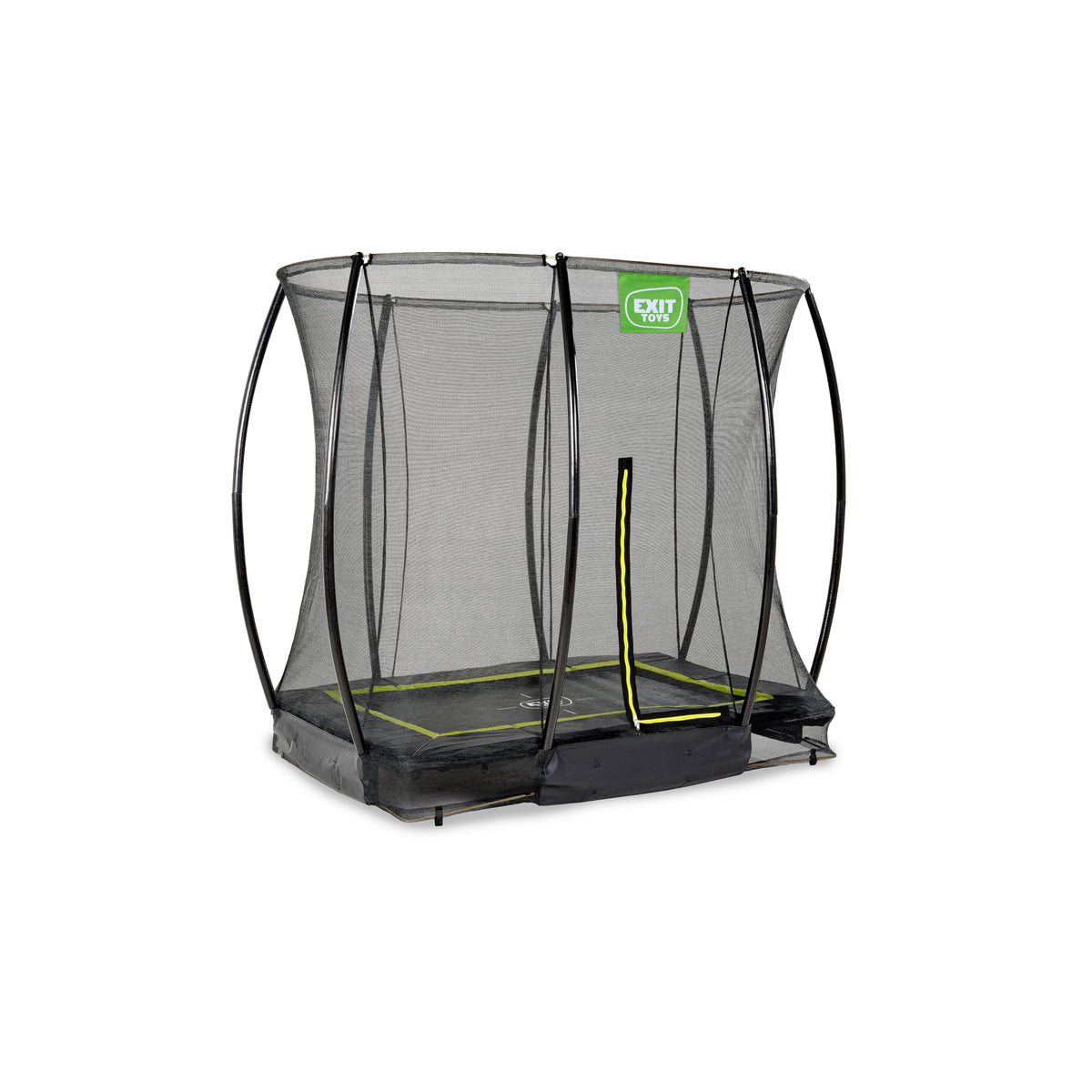 EXIT Silhouette Bodentrampolin 153x214cm mit Sicherheitsnetz - rosa