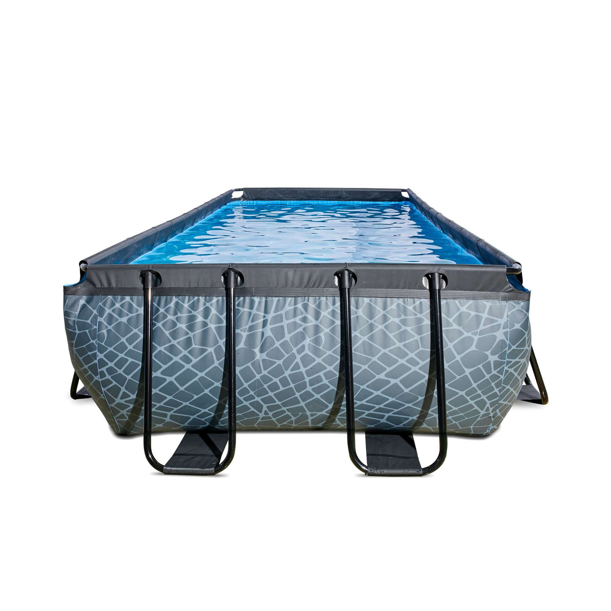 EXIT Stone Pool 540x250x100cm mit Sandfilterpumpe - grau