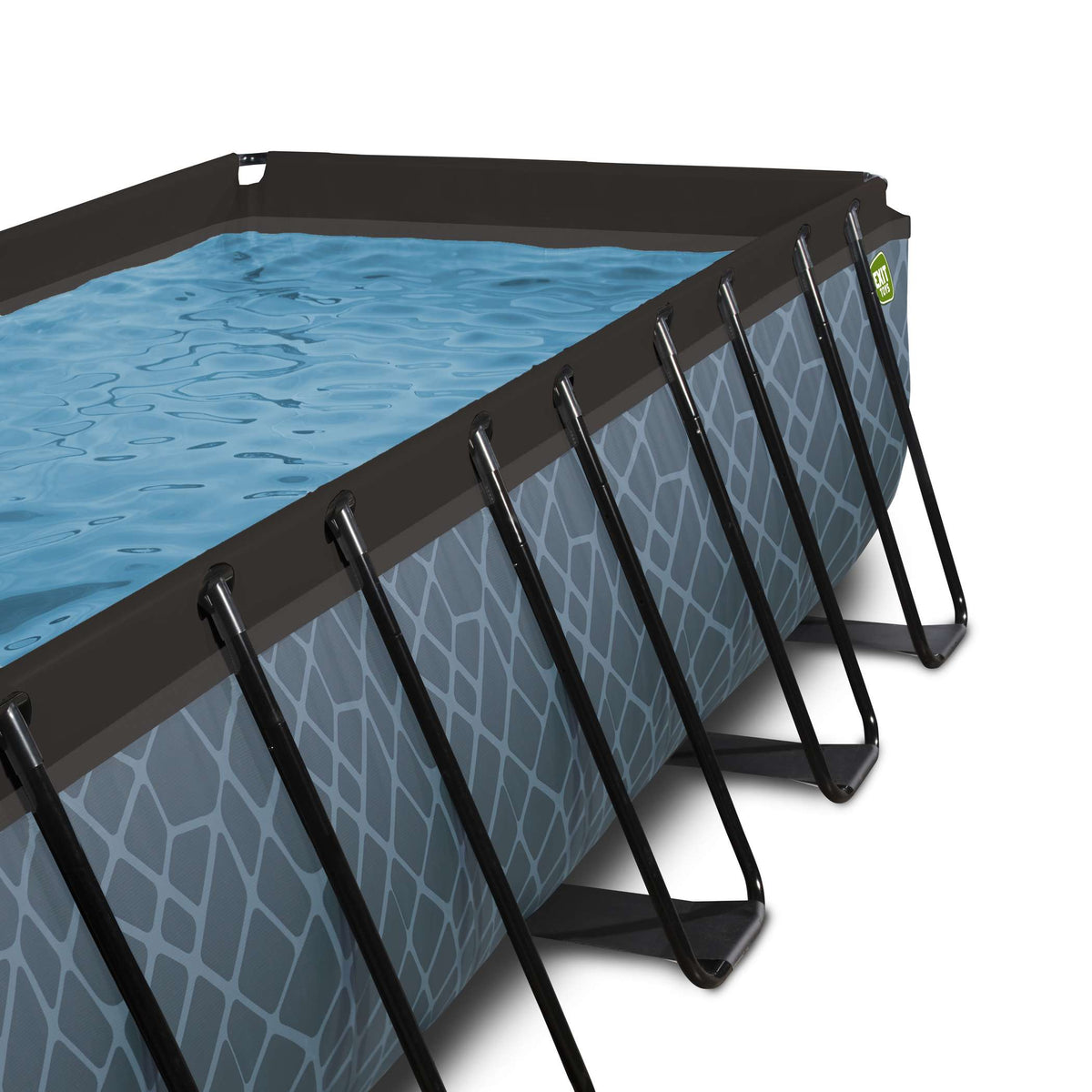 EXIT Stone Pool 540x250x122cm mit Filterpumpe - grau