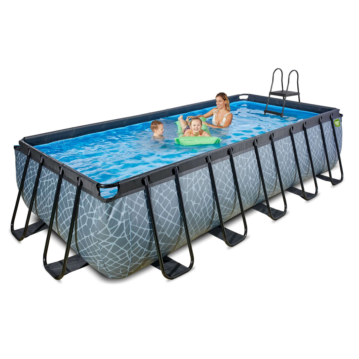 EXIT Stone Pool 540x250x122cm mit Filterpumpe - grau