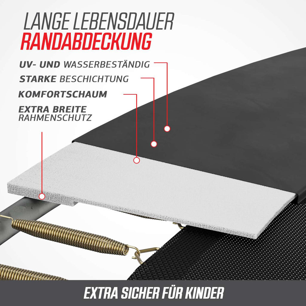 BERG Grand Favorit InGround Bodentrampolin oval mit Sicherheitsnetz Comfort