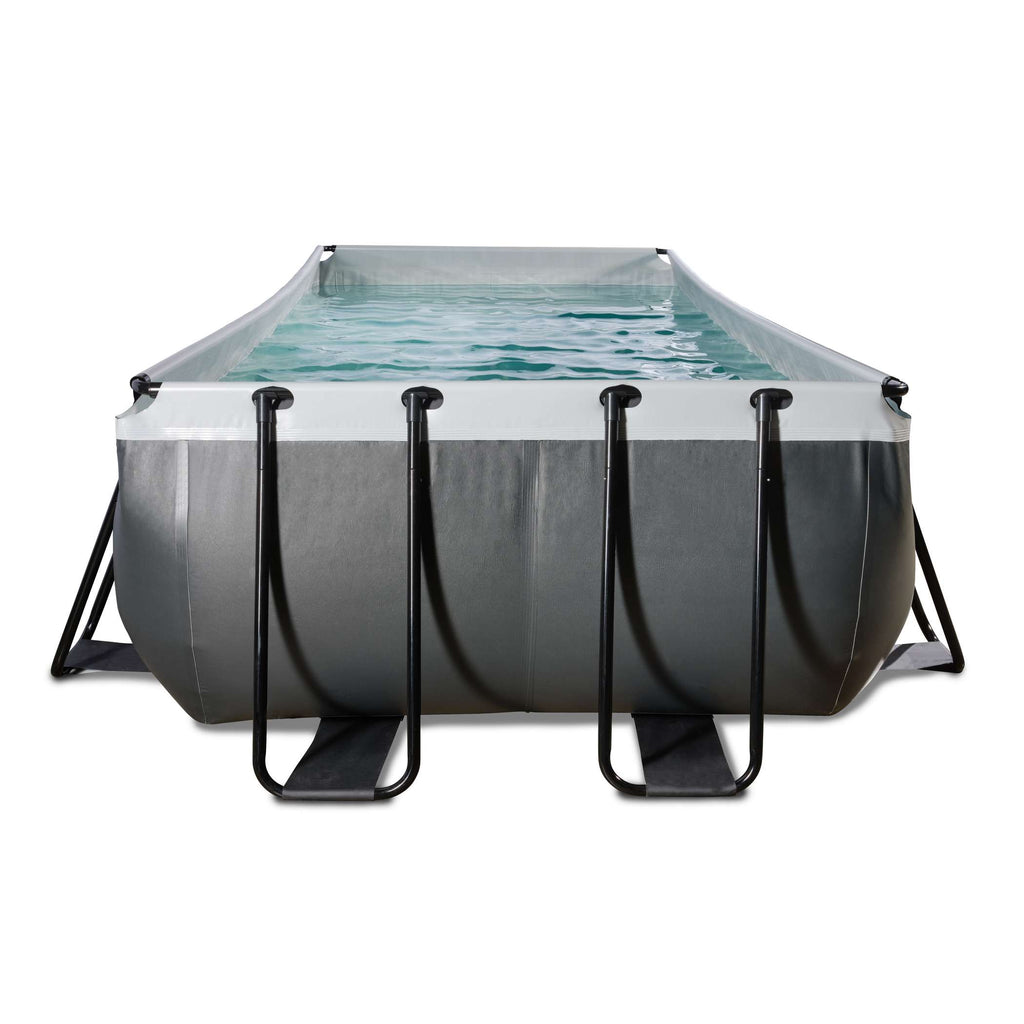 EXIT Black Leather Pool 540x250x122cm mit Sandfilterpumpe - schwarz
