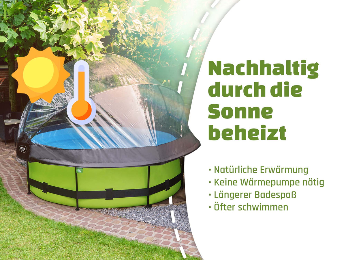EXIT Poolabdeckung ECO ø244cm - universell