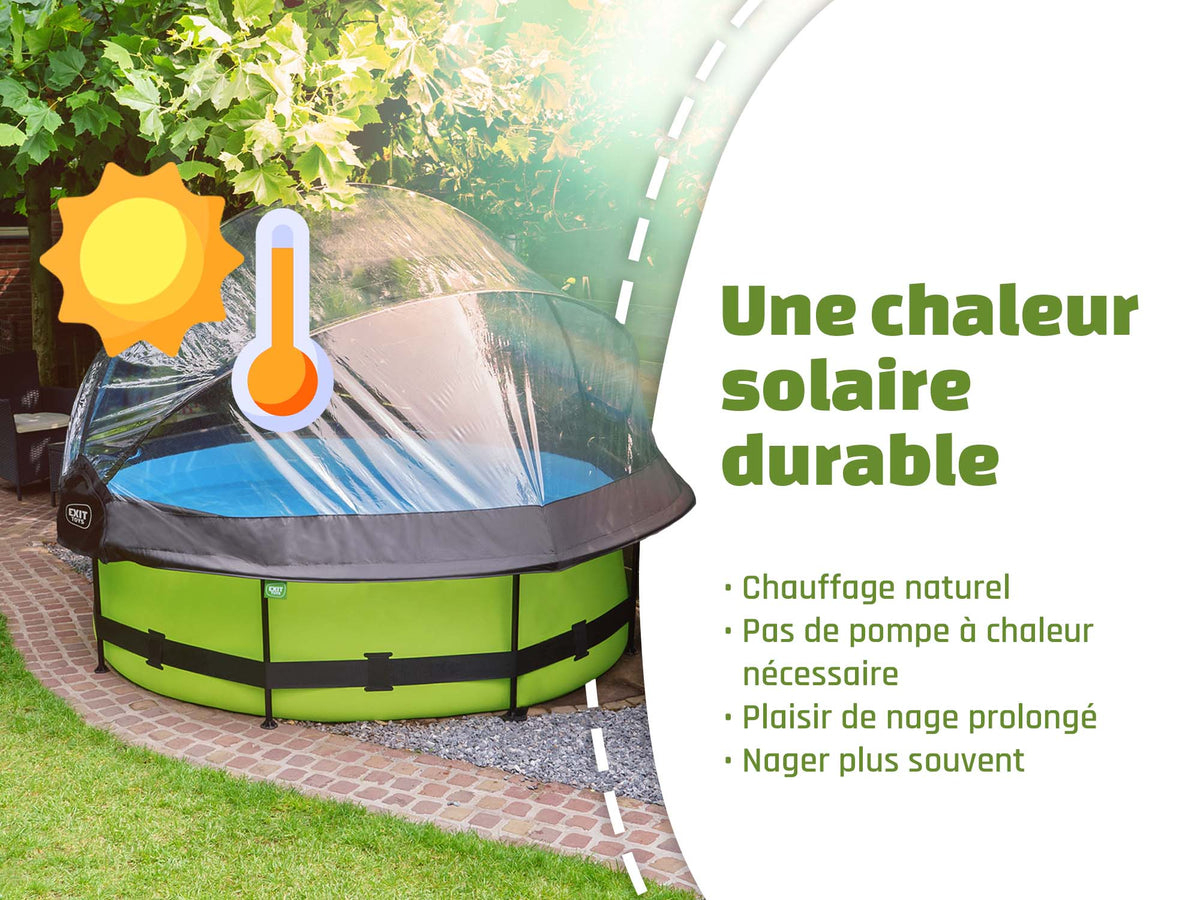 EXIT Poolabdeckung ø305cm - auch für Intex/Bestway - universell