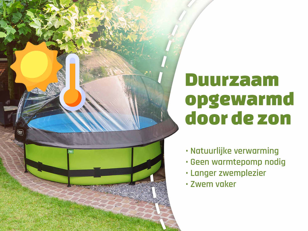 EXIT Poolabdeckung ECO ø366cm - auch für Intex/Bestway - universell
