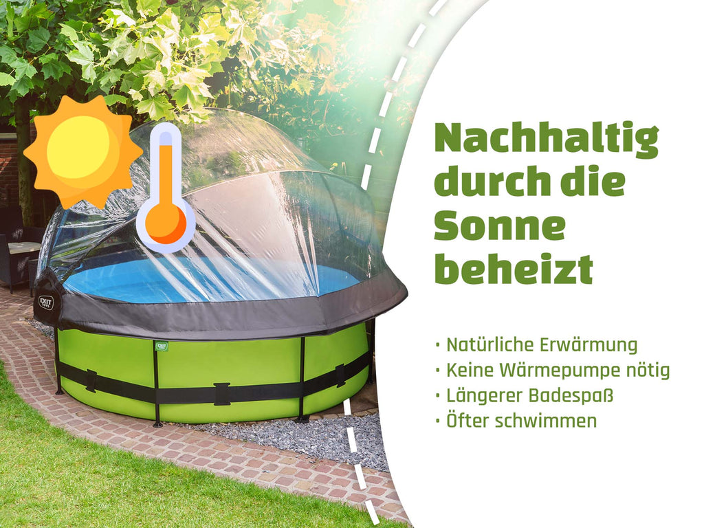 EXIT Poolabdeckung ECO ø366cm - auch für Intex/Bestway - universell
