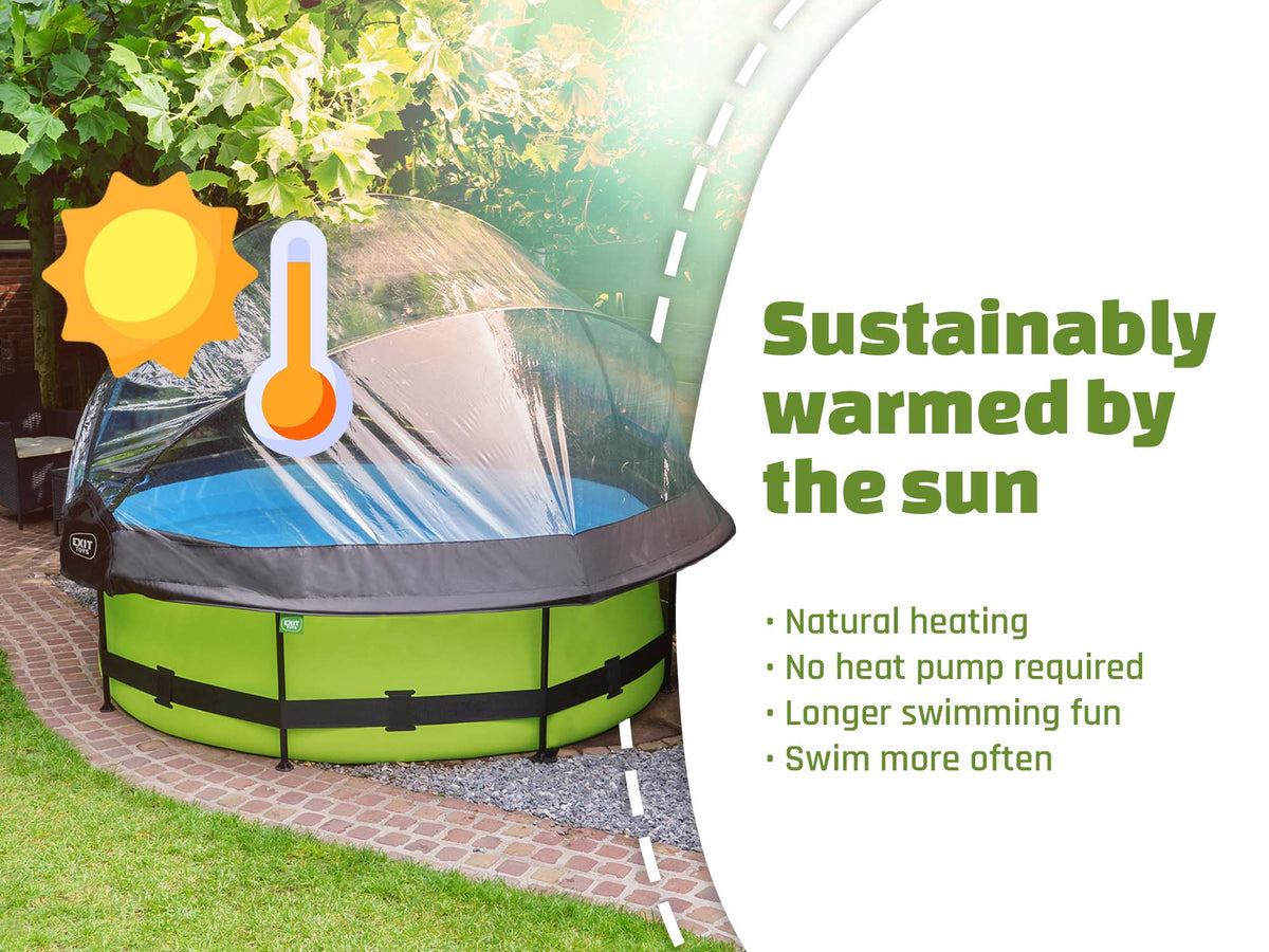 EXIT Poolabdeckung ECO ø366cm - auch für Intex/Bestway - universell