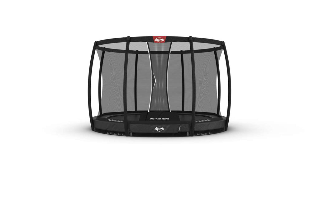 BERG Champion InGround Bodentrampolin rund mit Sicherheitsnetz Deluxe