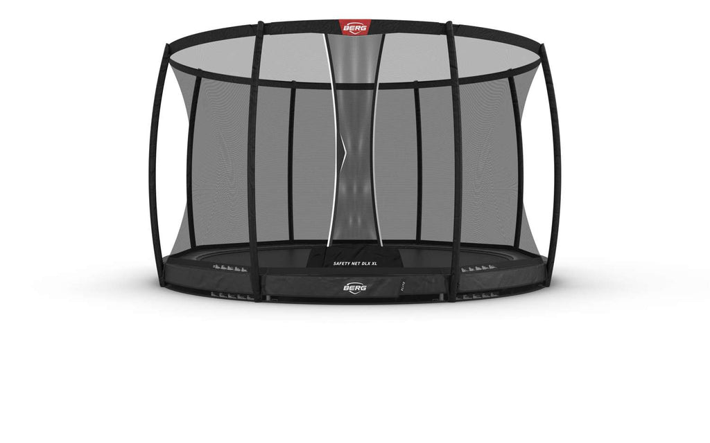 BERG Elite InGround Bodentrampolin rund mit Sicherheitsnetz Deluxe XL