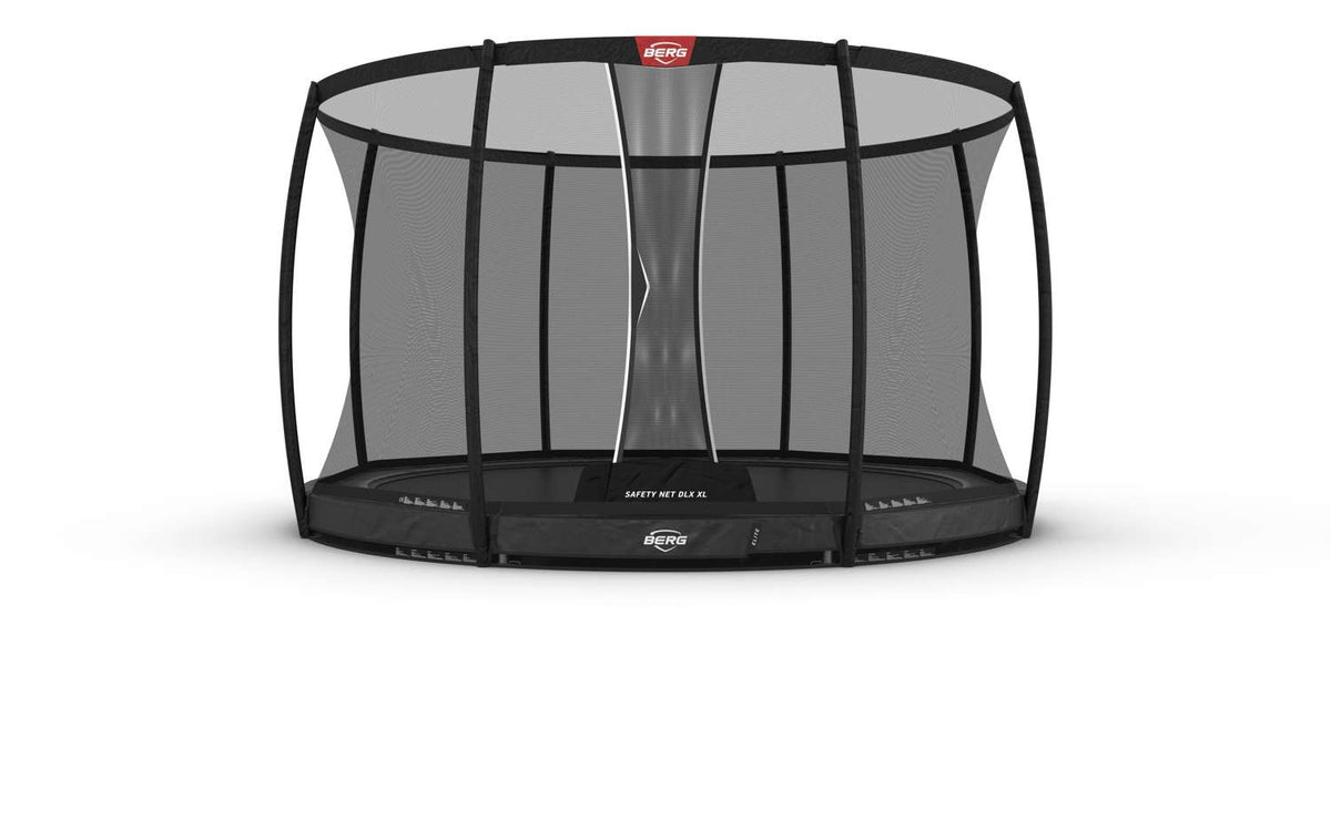 BERG Elite InGround Bodentrampolin rund mit Sicherheitsnetz Deluxe XL