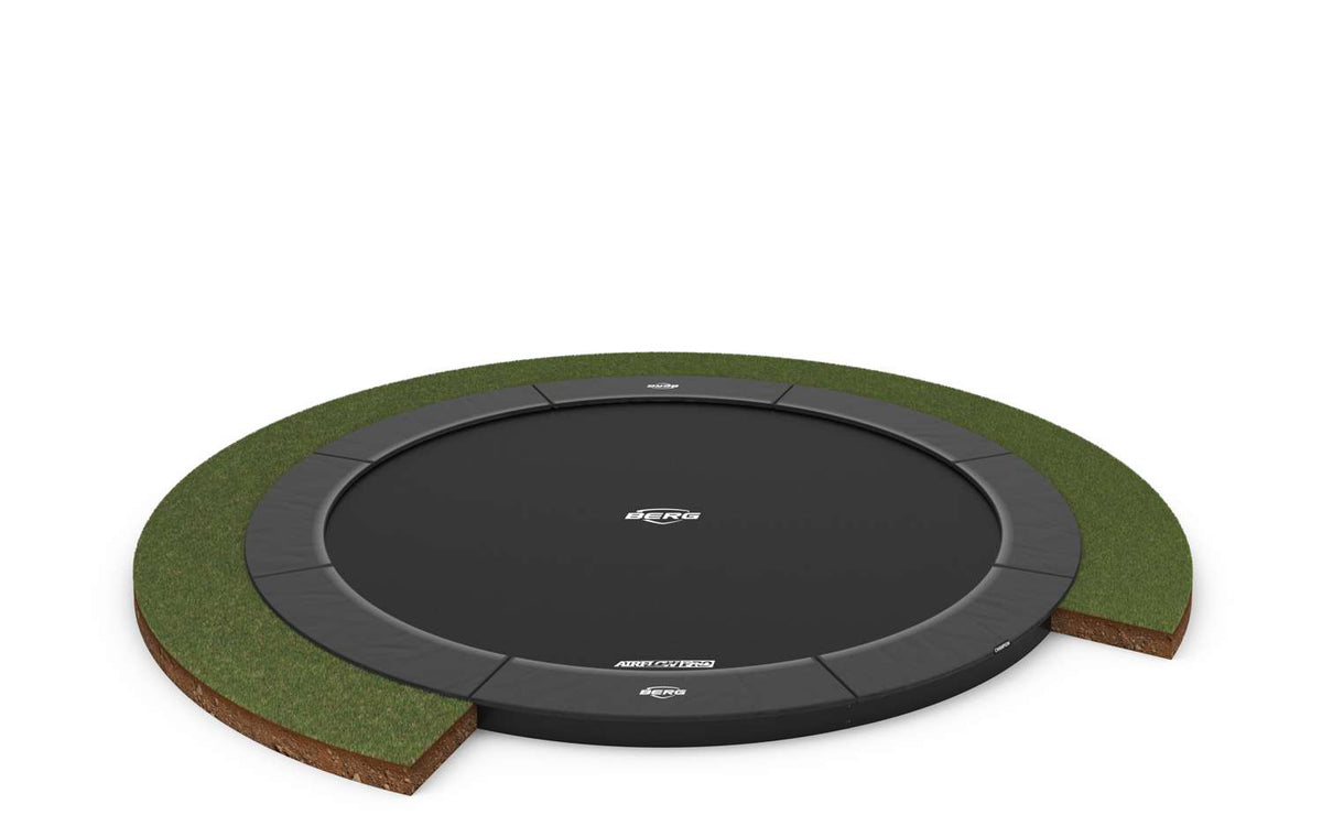 BERG Champion FlatGround ebenerdiges Trampolin rund ohne Sicherheitsnetz