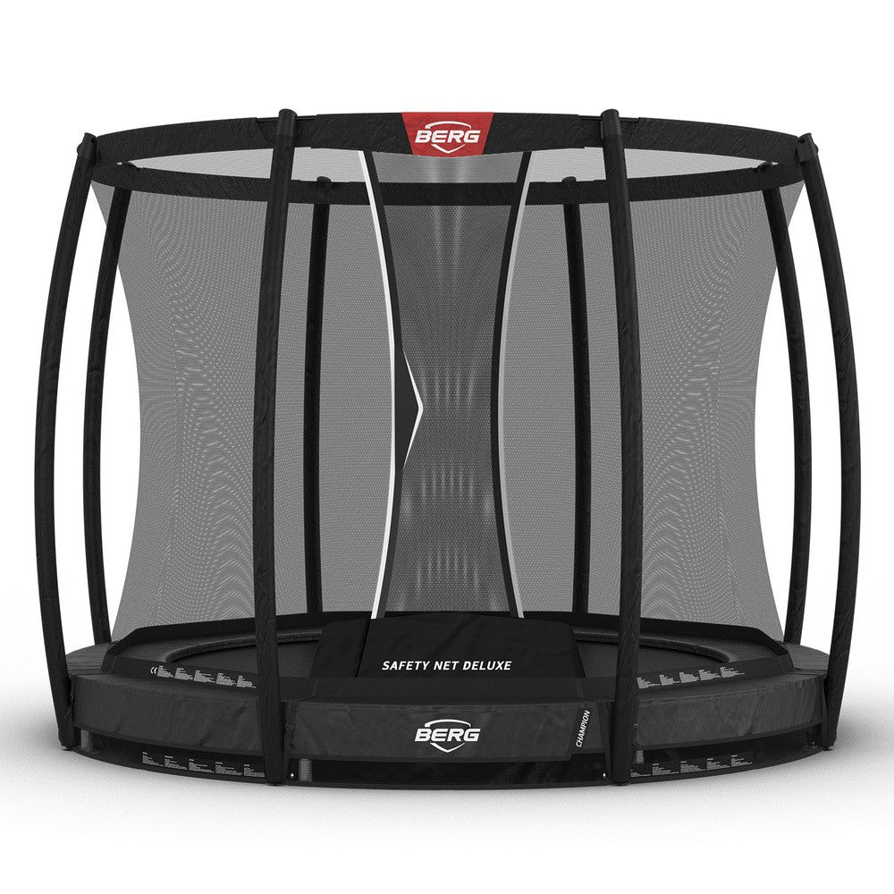 BERG Champion InGround Bodentrampolin rund mit Sicherheitsnetz Deluxe