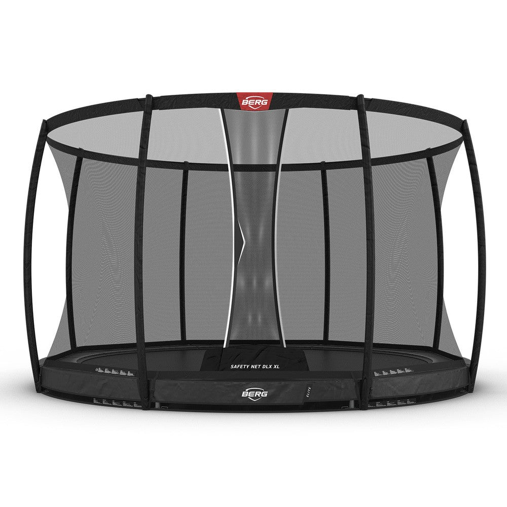 BERG Elite InGround Bodentrampolin rund mit Sicherheitsnetz Deluxe XL