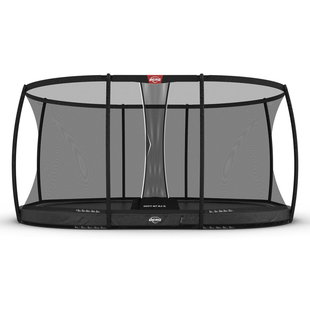 BERG Grand Elite InGround Bodentrampolin oval mit Sicherheitsnetz Deluxe XL