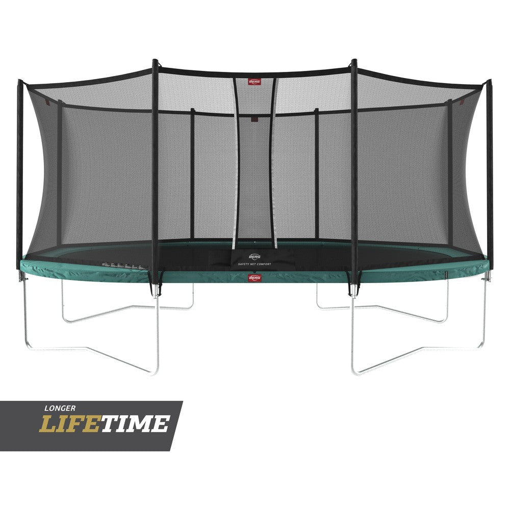 BERG Grand Favorit Regular Trampolin oval mit Sicherheitsnetz Comfort