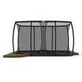 BERG Ultim Champion FlatGround ebenerdiges Trampolin rechteckig mit Sicherheitsnetz Deluxe XL