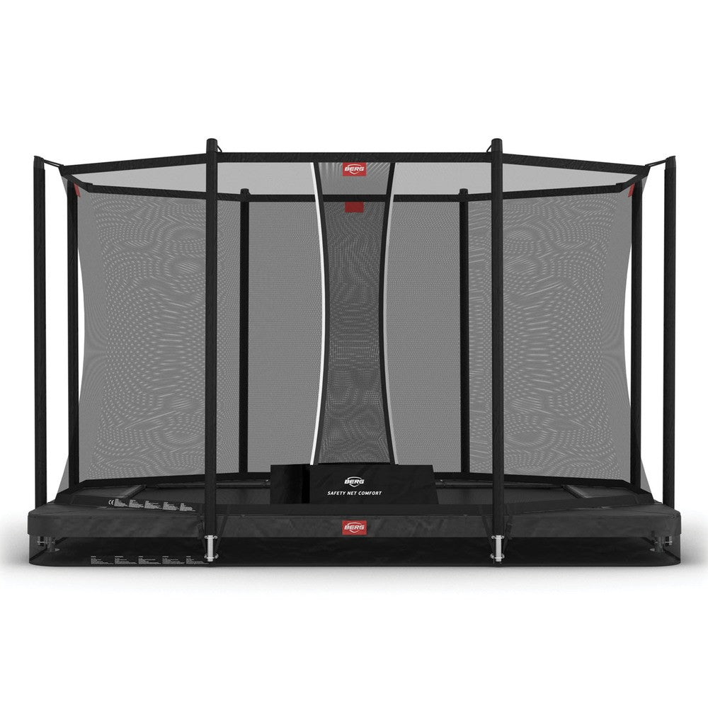 BERG Ultim Favorit InGround Bodentrampolin rechteckig mit Sicherheitsnetz Comfort